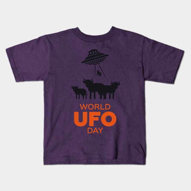 World UFO Day Kids T-Shirt by WorldDays